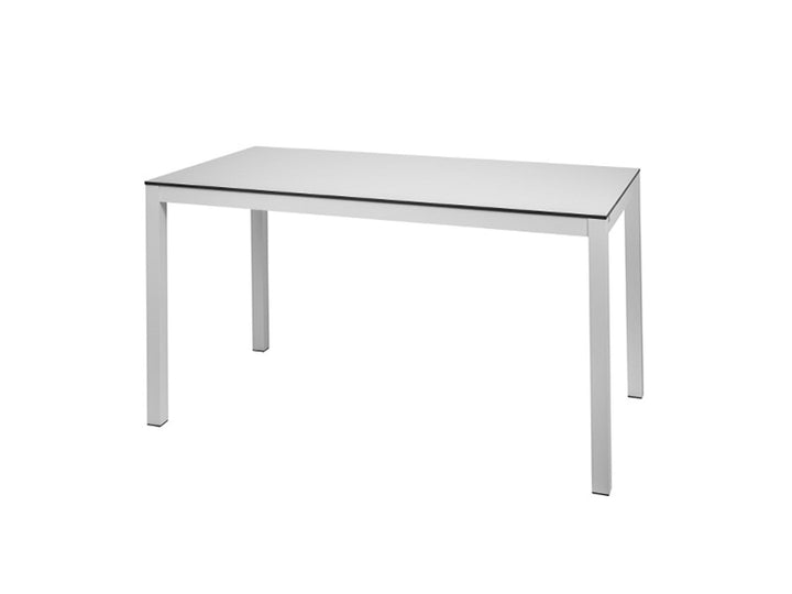 Bord i alu/laminat 130 x 80 cm | Brunei | Balliu Hvid