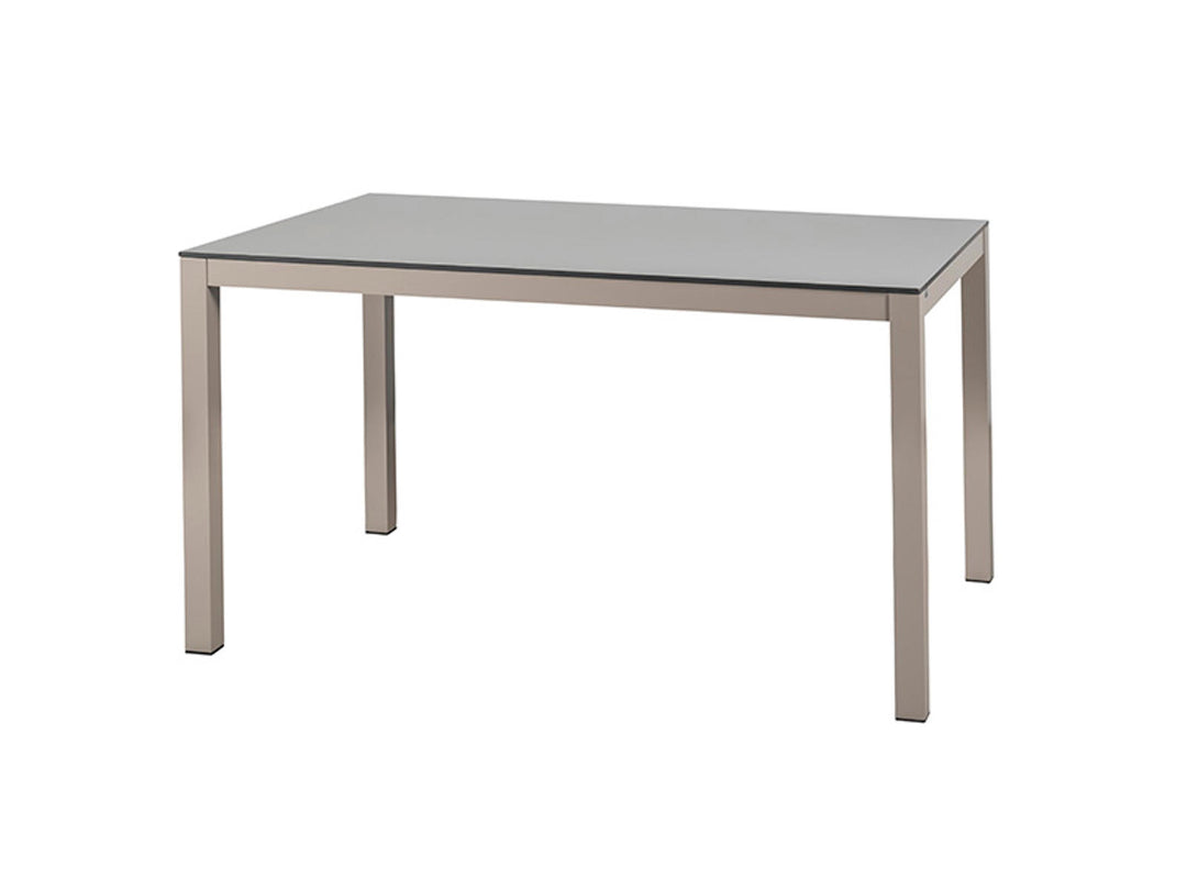 Bord i alu/laminat 130 x 80 cm | Brunei | Balliu Hvid