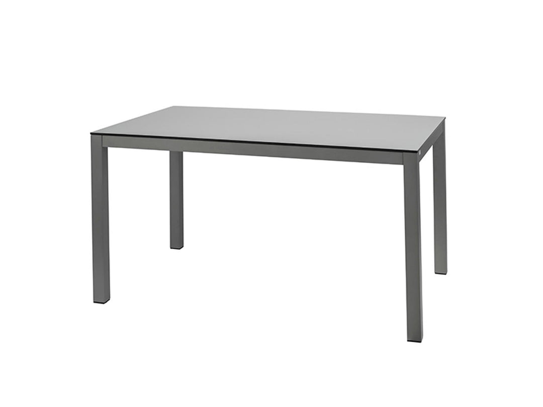 Bord i alu/laminat 130 x 80 cm | Brunei | Balliu Hvid