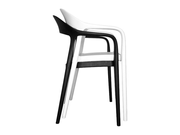 Stol i plast med armlæn | Duna | Balliu